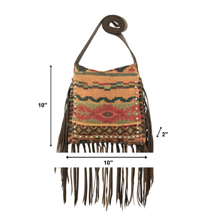 American West Fringed Cowgirl Crossbody with Fringe