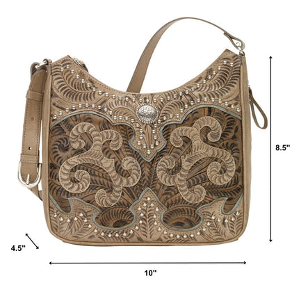 American West Annie's Secret Zip-Top Shoulder Bag with Conceal Carry Pocket