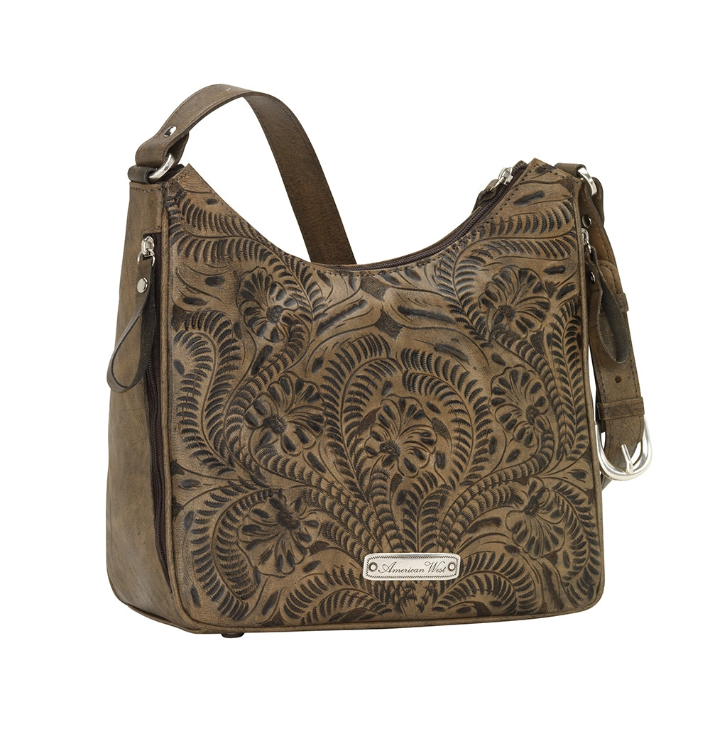 American West Annie's Secret Zip-Top Shoulder Bag with Conceal Carry Pocket