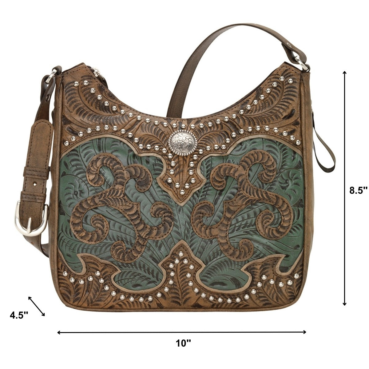 American West Annie's Secret Zip-Top Shoulder Bag with Conceal Carry Pocket