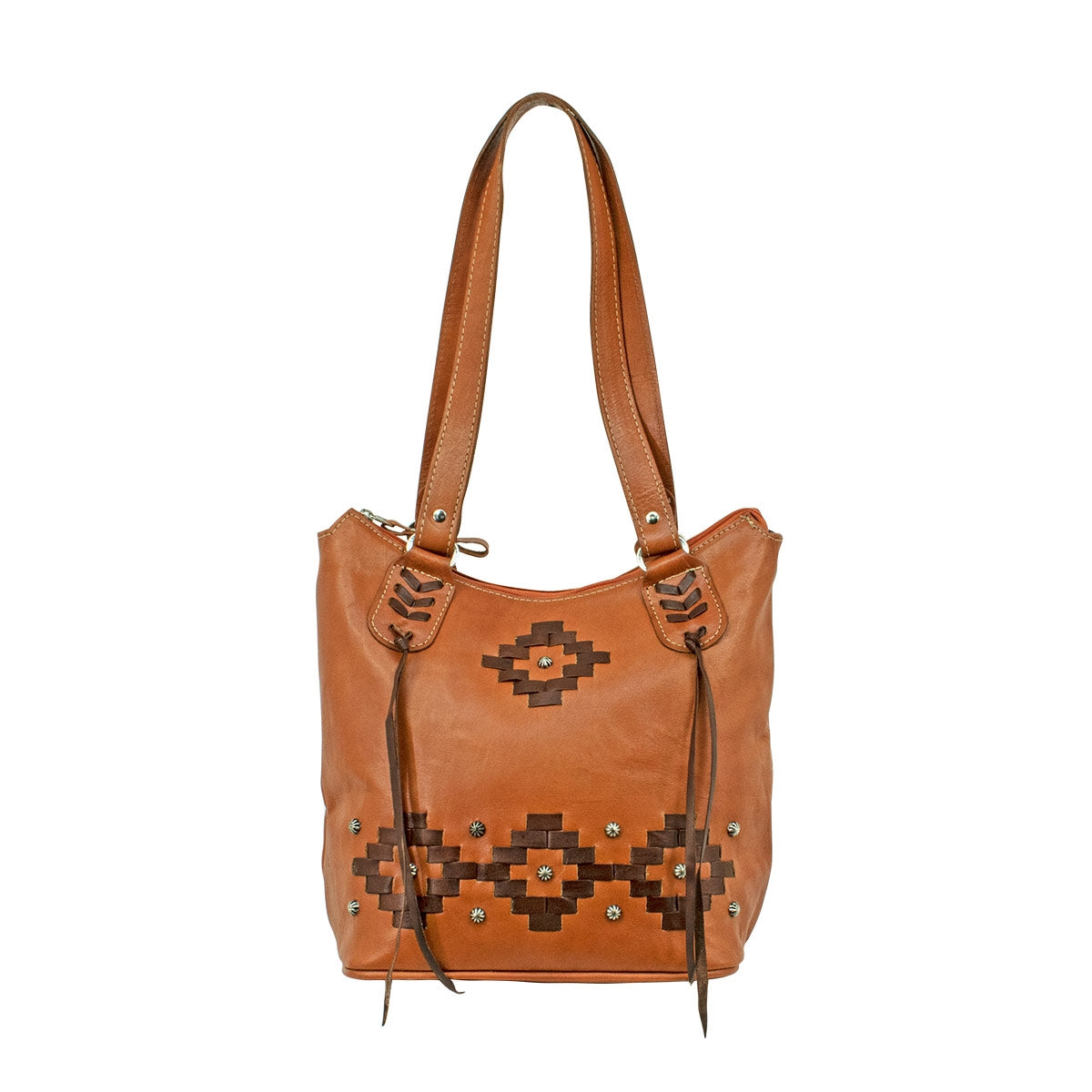 American West Tribal Weave Zip-Top Bucket Tote