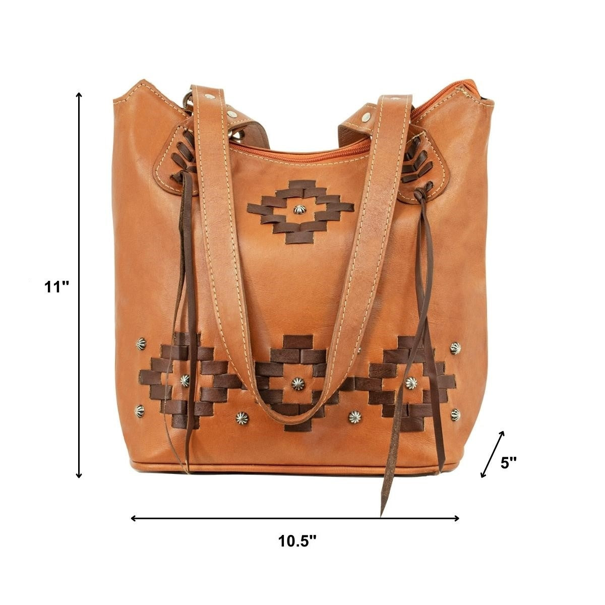 American West Tribal Weave Zip-Top Bucket Tote