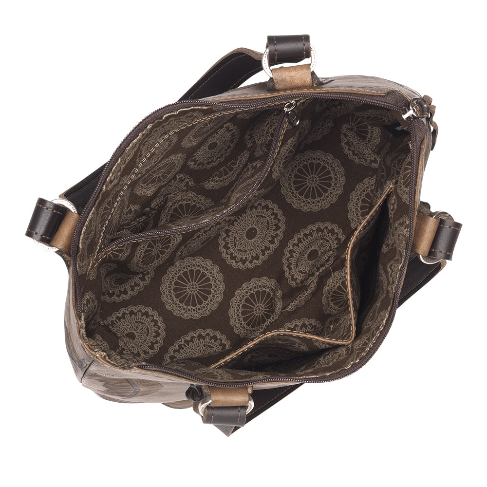 American West Tribal Weave Zip-Top Bucket Tote