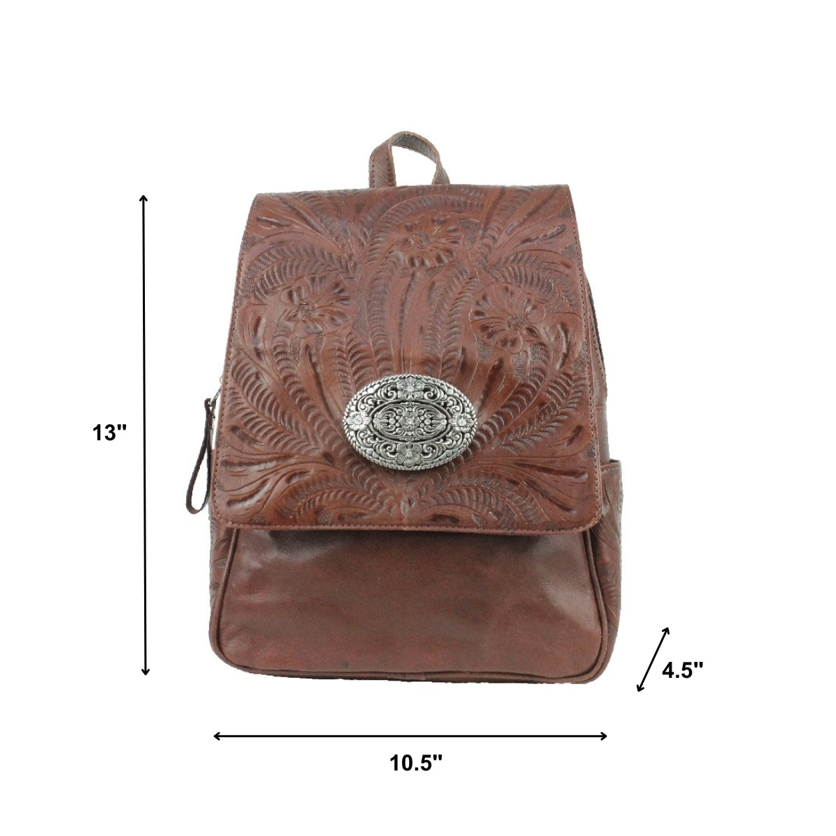 American West Lariats and Lace Backpack With Zipper Closure And Tooled Flap