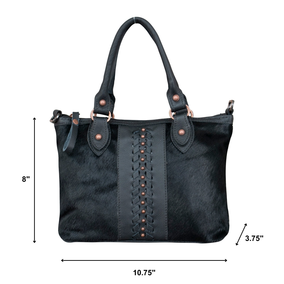 American West Cow Town Small Zip Top Convertible Satchel with Conceal Carry Pocket on Back