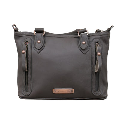 American West Cow Town Small Zip Top Convertible Satchel with Conceal Carry Pocket on Back