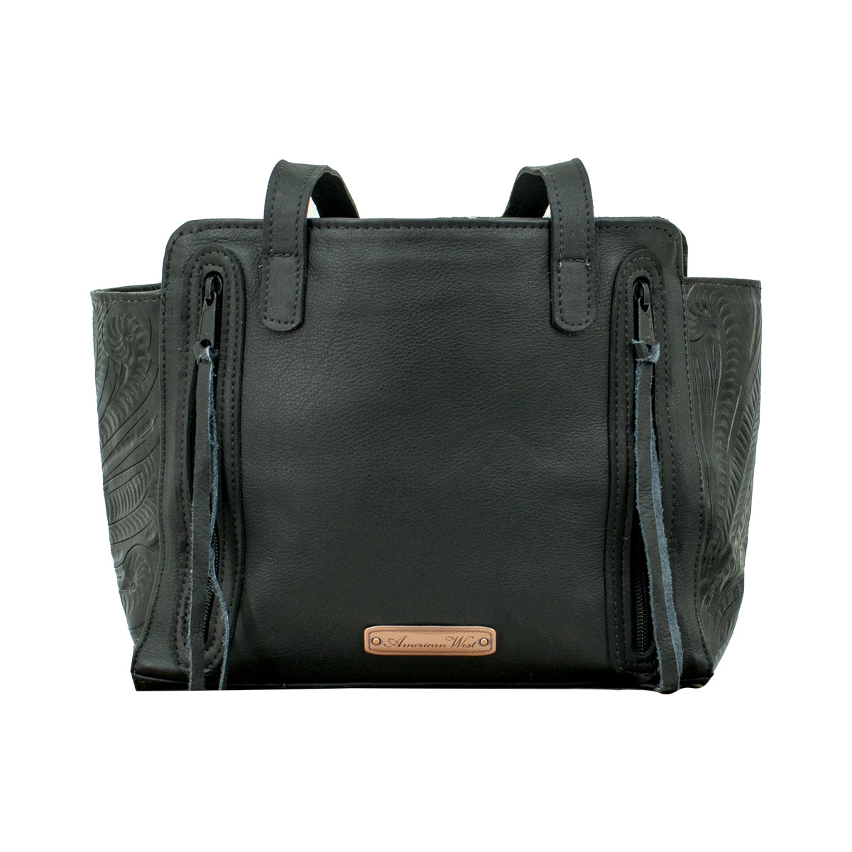 American West Cow Town Zip Top Tote with Conceal Carry Pocket on Back