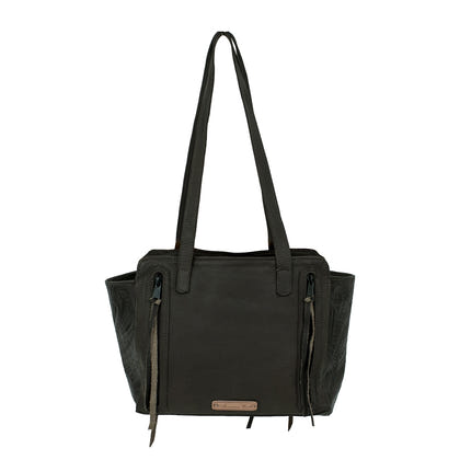 American West Cow Town Zip Top Tote with Conceal Carry Pocket on Back