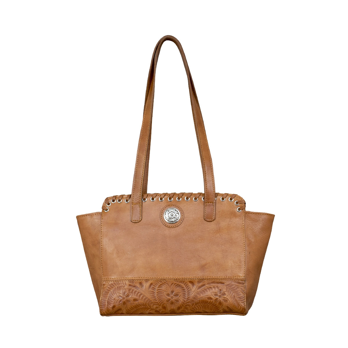 American West Harvest Moon Zip Top Tote with Conceal Carry Pocket on Back