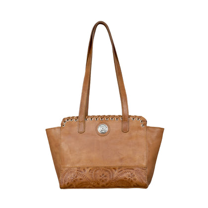 American West Harvest Moon Zip Top Tote with Conceal Carry Pocket on Back