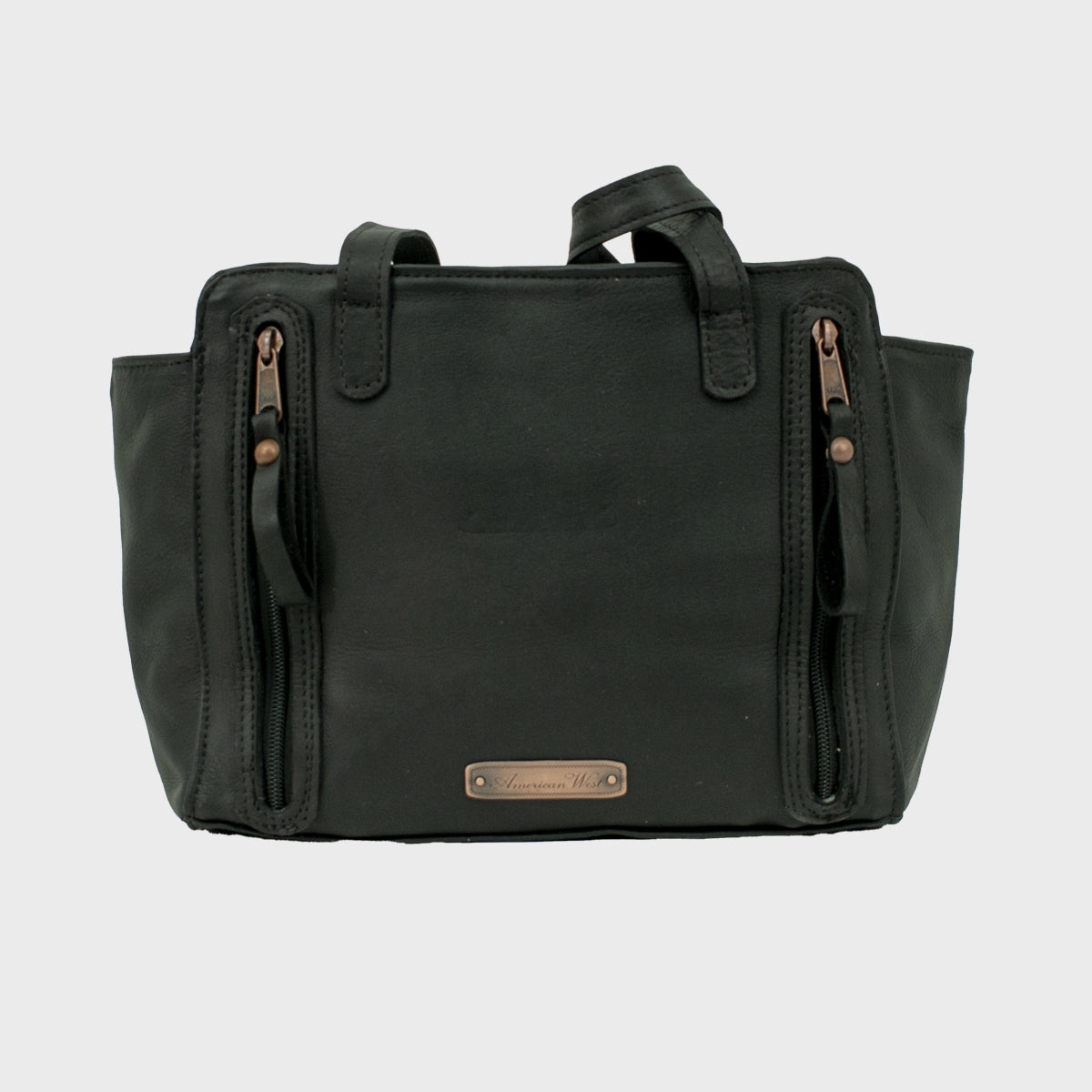 American West Midnight Copper Zip Top Tote with Conceal Carry Pocket on Back