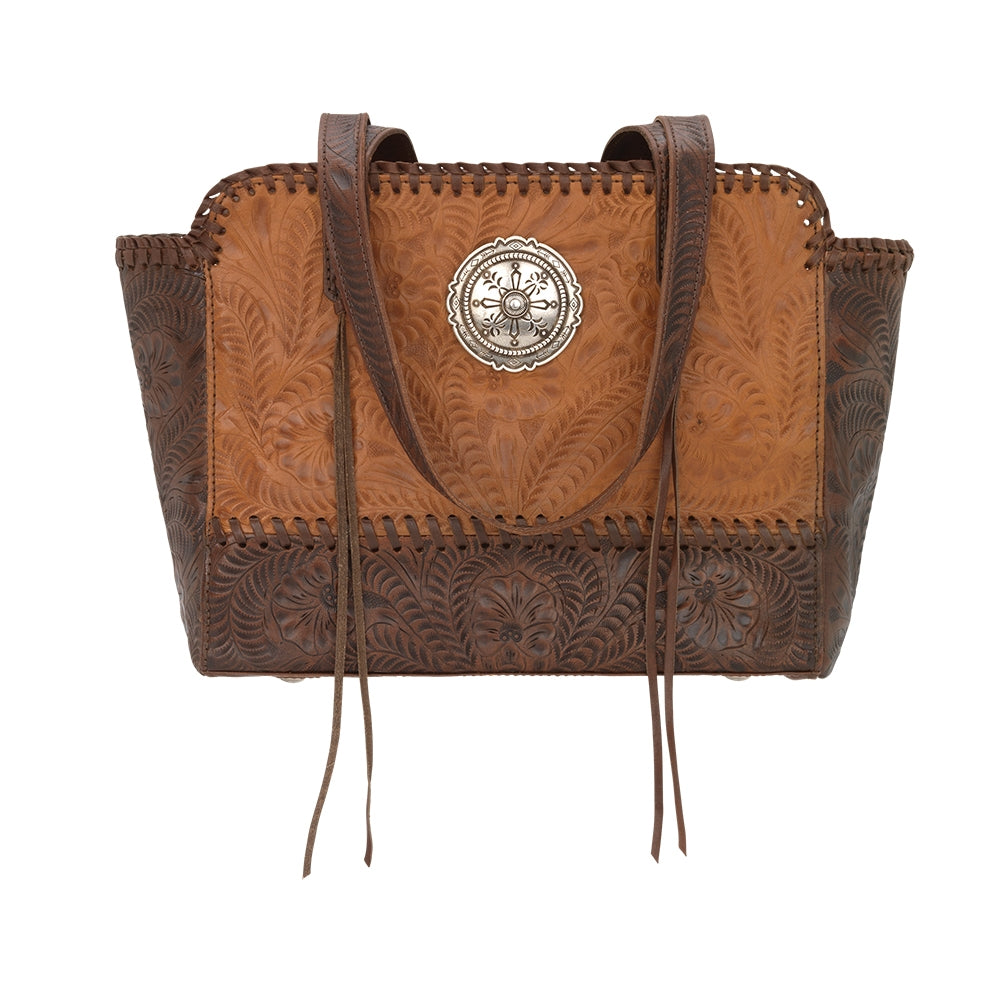 American West Annie's Secret Collection Zip Top Tote with Conceal Carry Pocket on Back