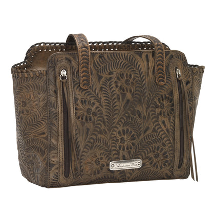 American West Annie's Secret Collection Zip Top Tote with Conceal Carry Pocket on Back