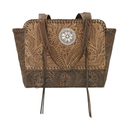 American West Annie's Secret Collection Zip Top Tote with Conceal Carry Pocket on Back