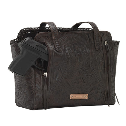 American West Annie's Secret Collection Zip Top Tote with Conceal Carry Pocket on Back