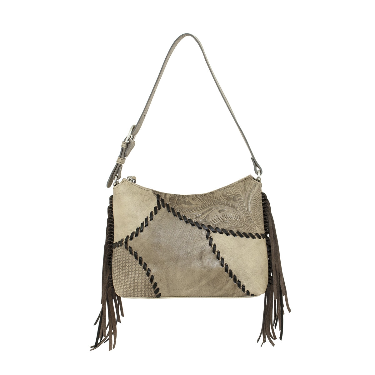 American West Gypsy Patch Zip Top Shoulder Bag