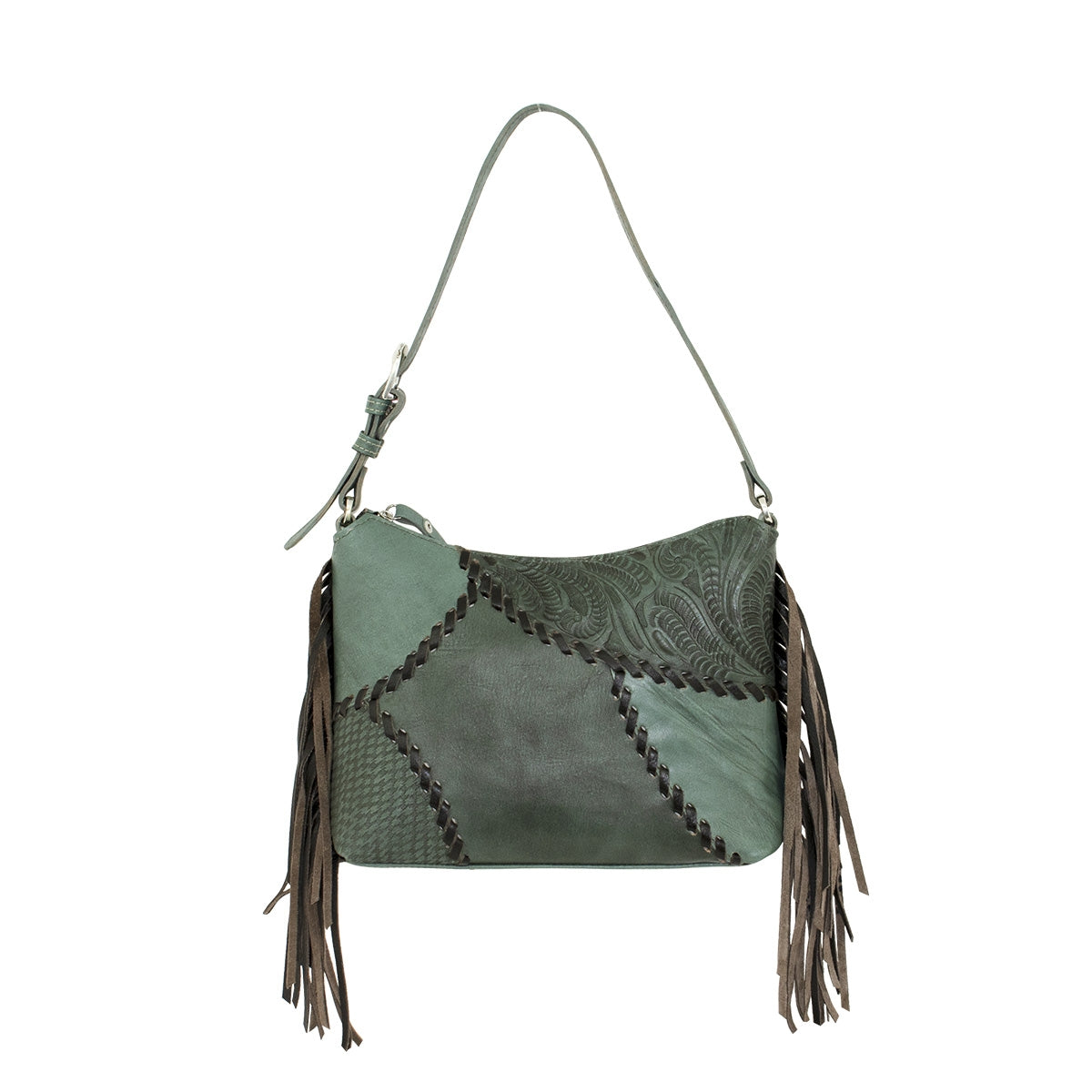 American West Gypsy Patch Zip Top Shoulder Bag