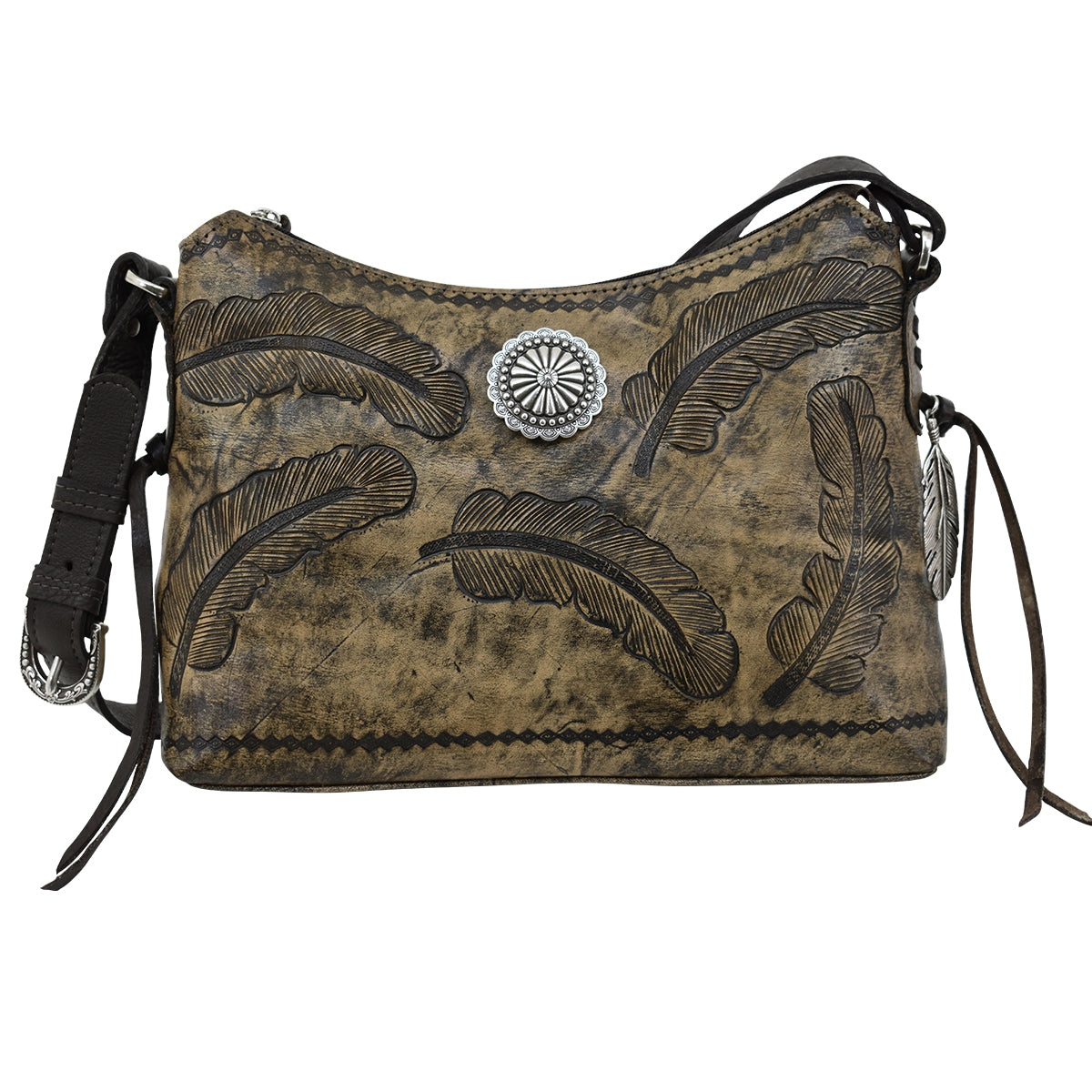 American West Sacred Bird Zip Top Shoulder Bag
