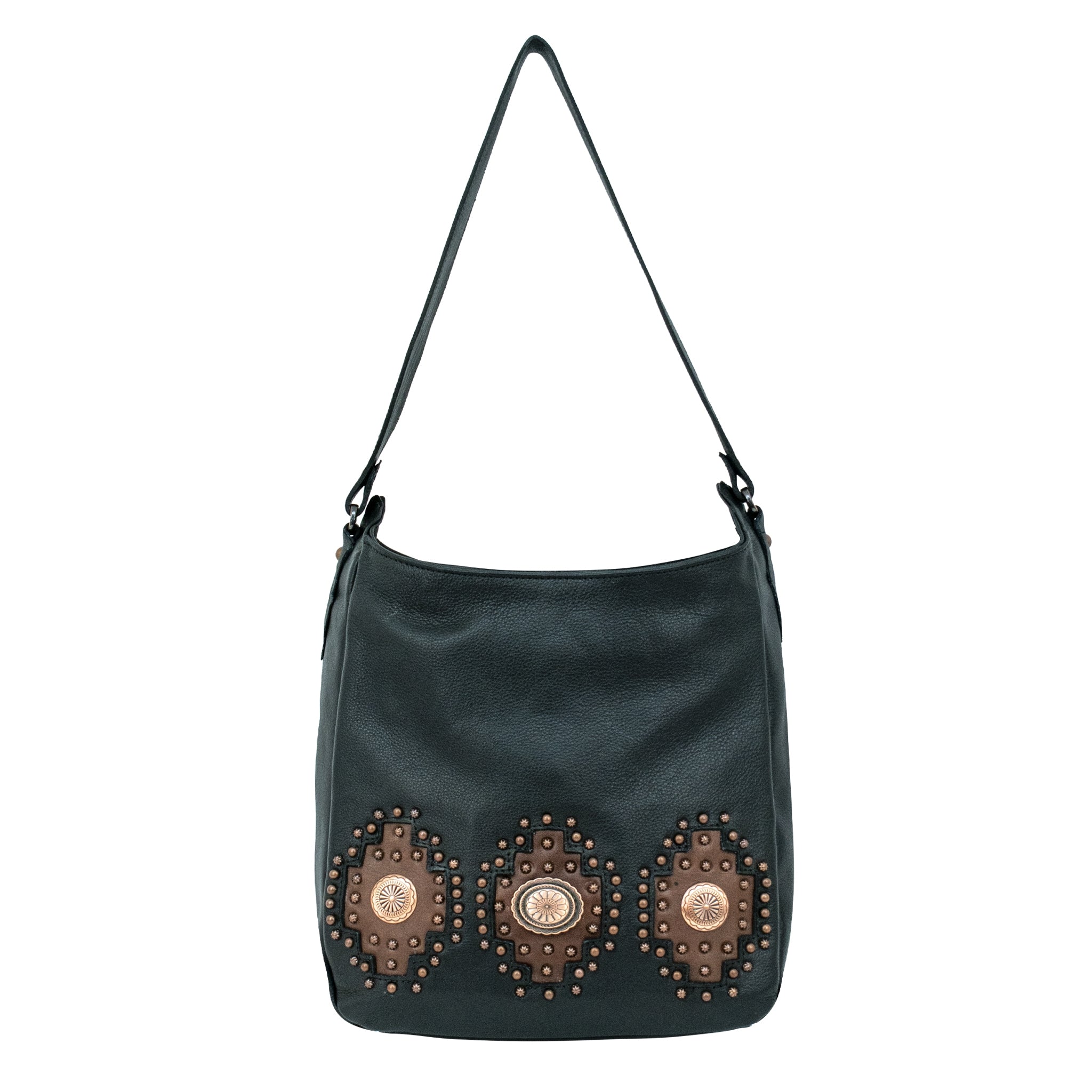 American West Midnight Copper Soft Zip Top Shoulder Hobo