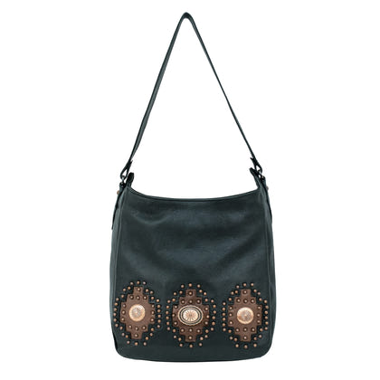 American West Midnight Copper Soft Zip Top Shoulder Hobo