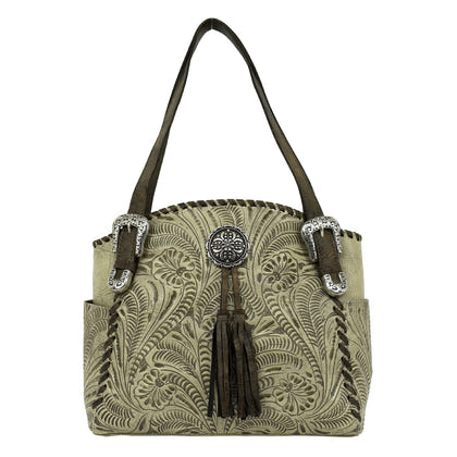 American West Lariats and Lace Multi-Compartment Tote with Conceal Carry Pocket on Back
