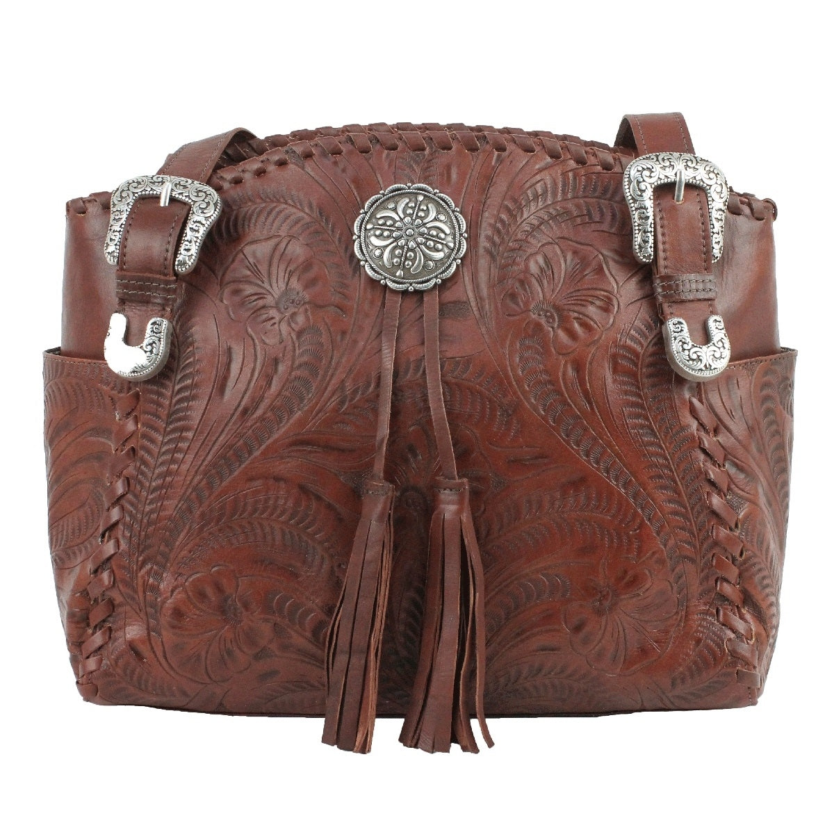 American West Lariats and Lace Multi-Compartment Tote with Conceal Carry Pocket on Back