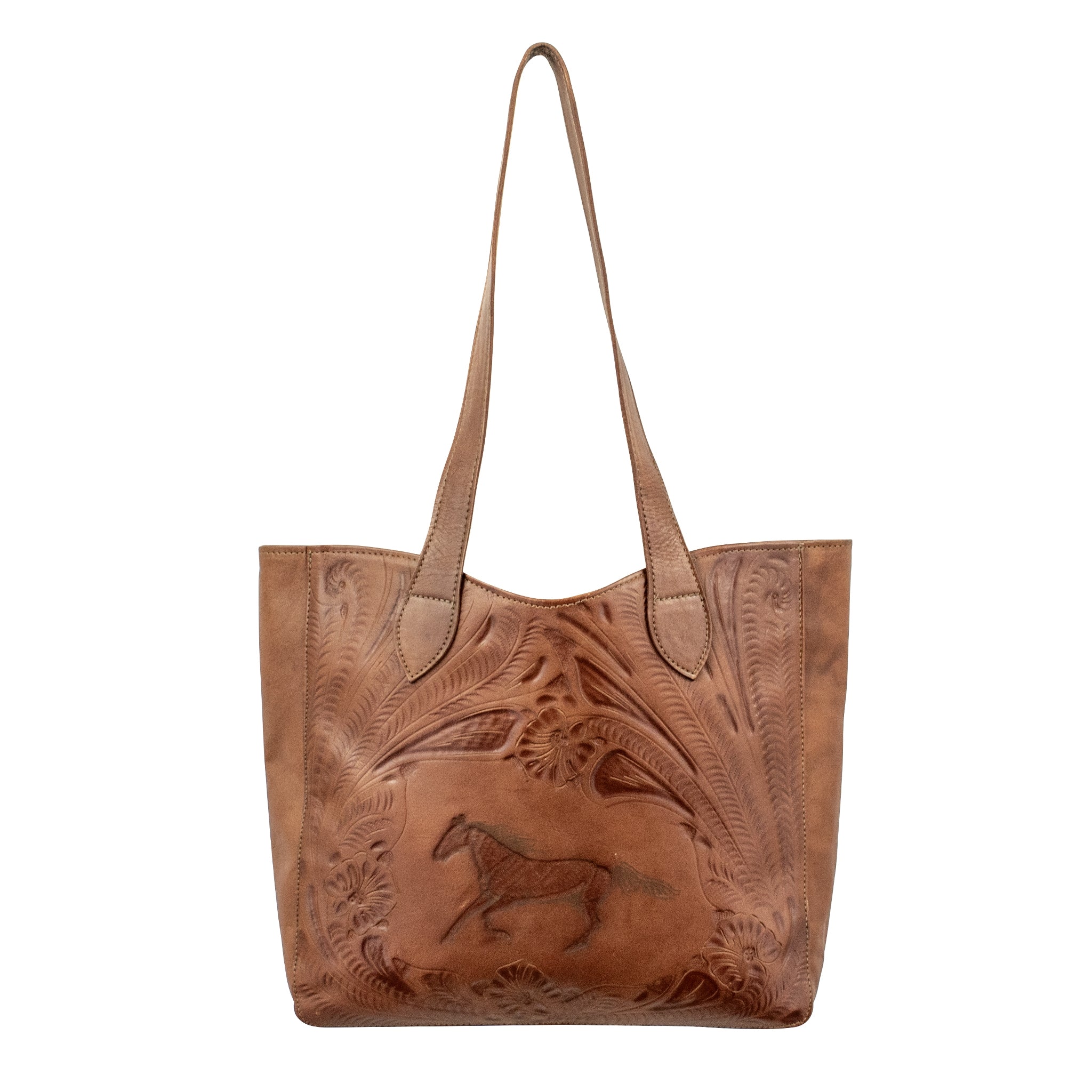 American West Hitchin' Post Large Zip Top Tote with Conceal Carry Pocket on Back