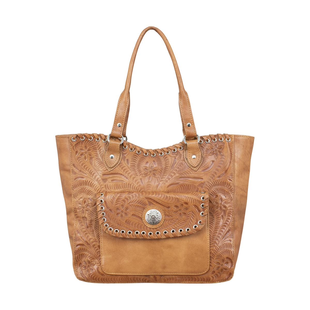 American West Harvest Moon Large Zip Top Tote with Conceal Carry Pocket on Back