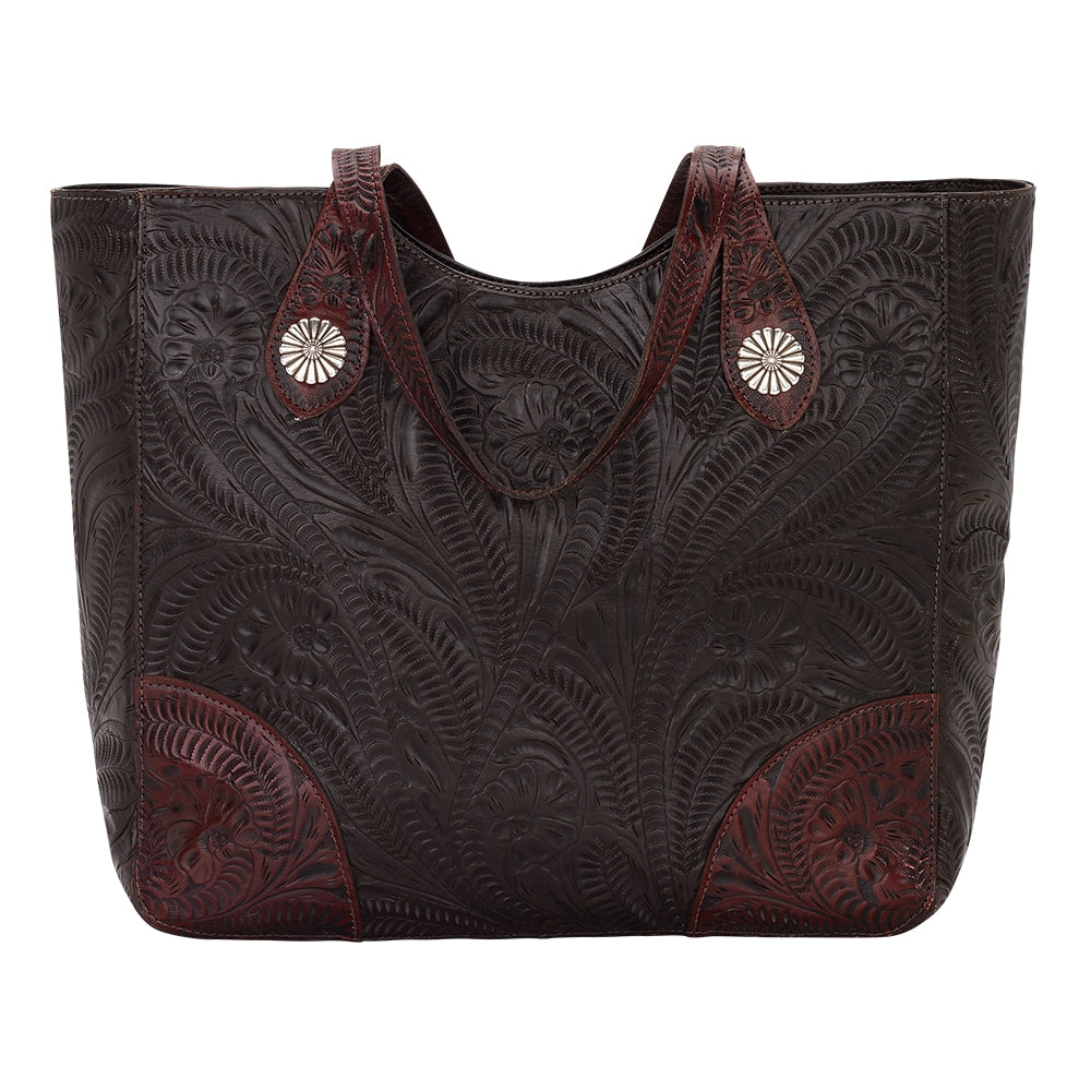 American West Annie's Secret Collection Large Zip Top Tote with Conceal Carry Pocket on Back