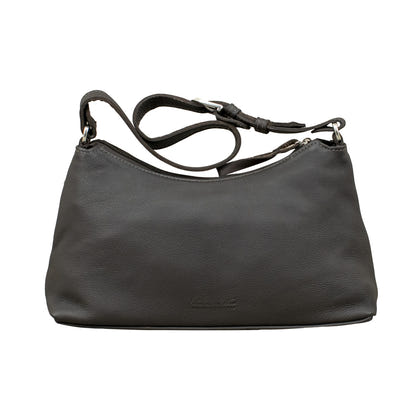 American West Cowtown Zip-Top Shoulder Bag with Hair-On Hide