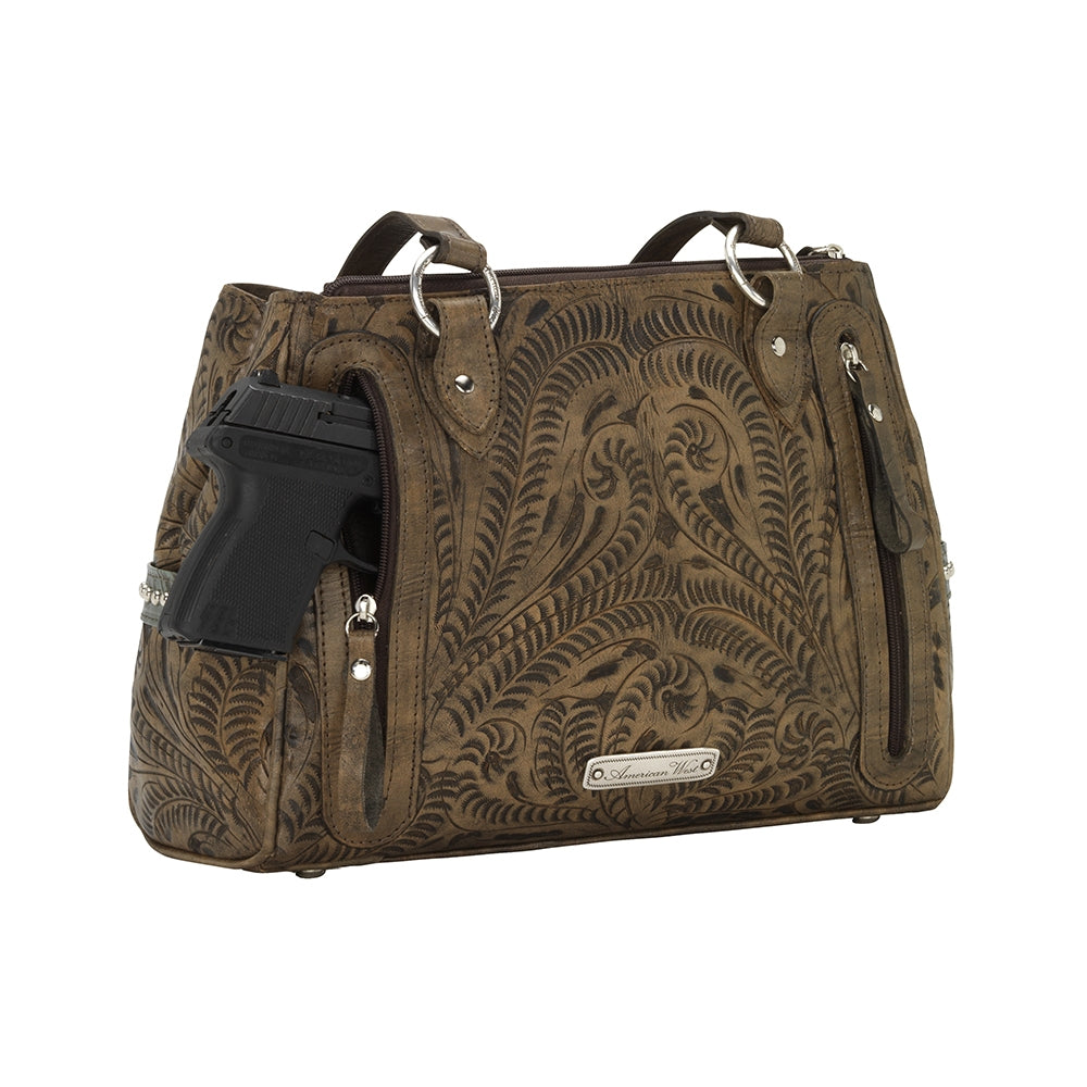 American West Annie's Secret Collection Multi-Compartment Tote with Conceal Carry Pocket on Back