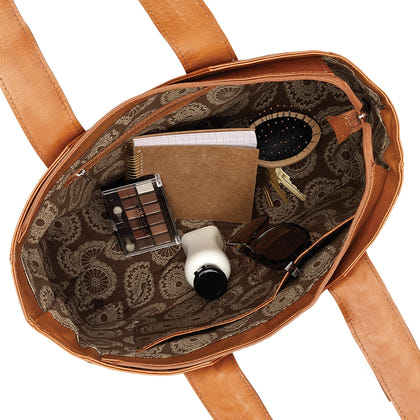American West Pony Large Zip-Top Tote with Hair-On Hide