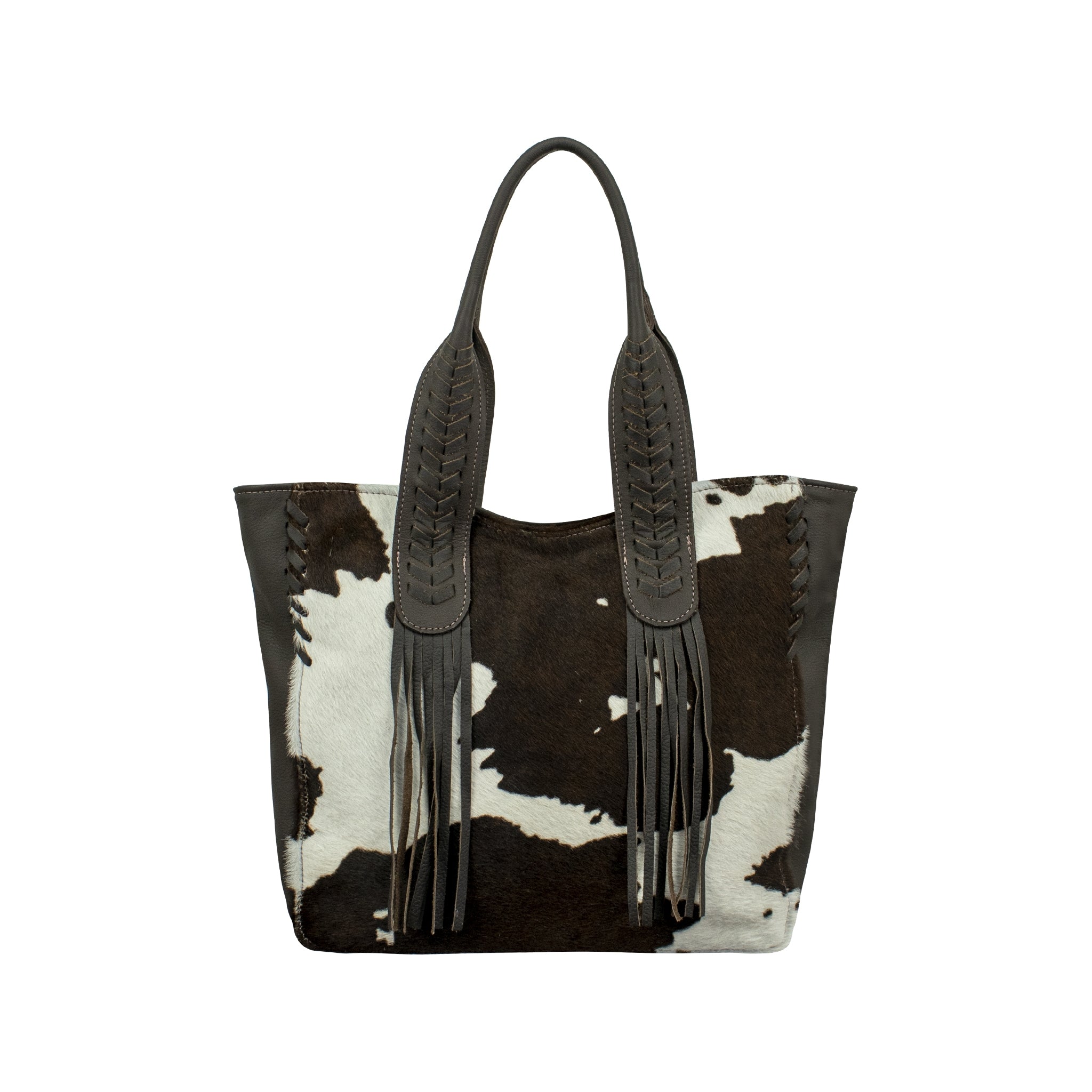 American West Pony Large Zip-Top Tote with Hair-On Hide
