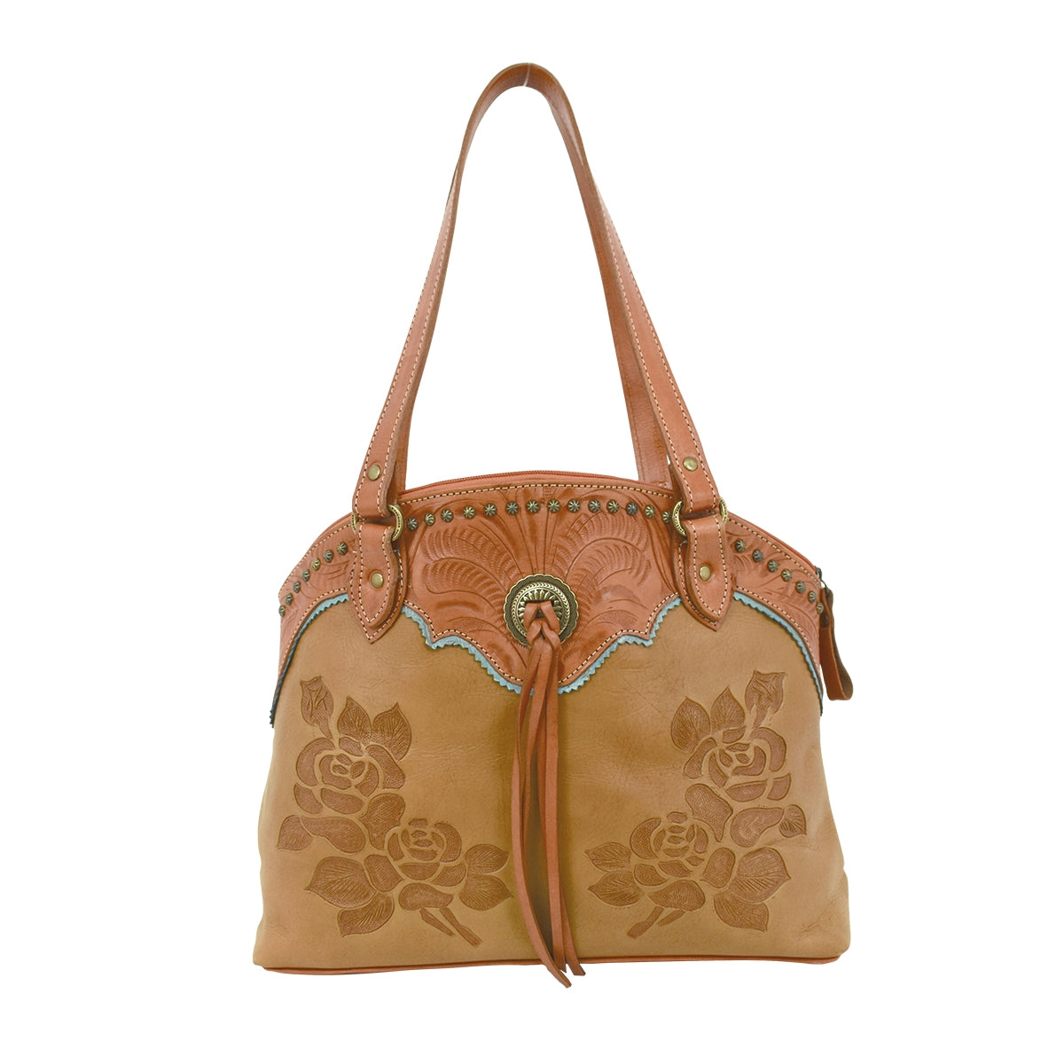 American West Texas Rose Zip Top Tote
