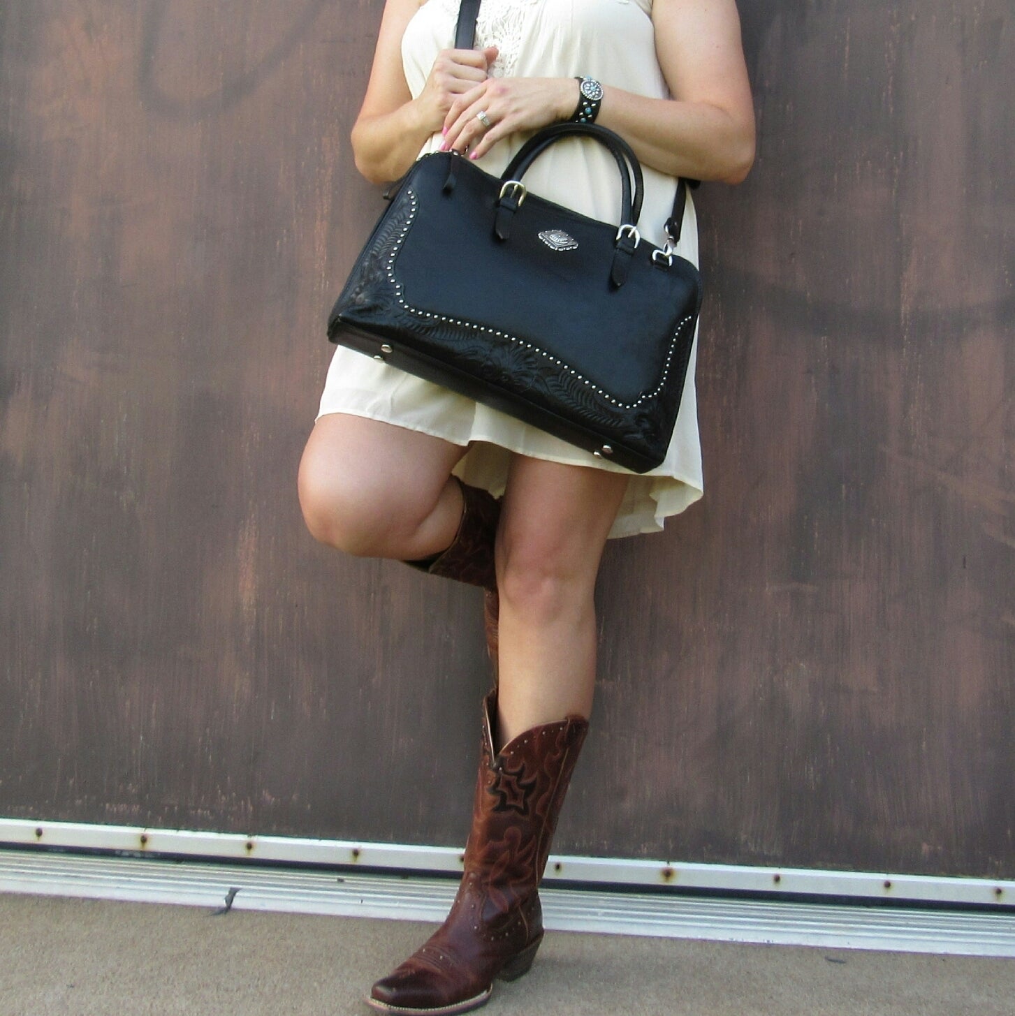 American West Cowtown Zip Around Smart Briefcase