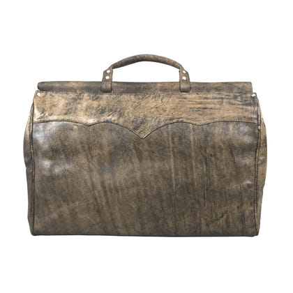 American West Cowtown Zip-Top Duffel Bag with Hair-On Hide