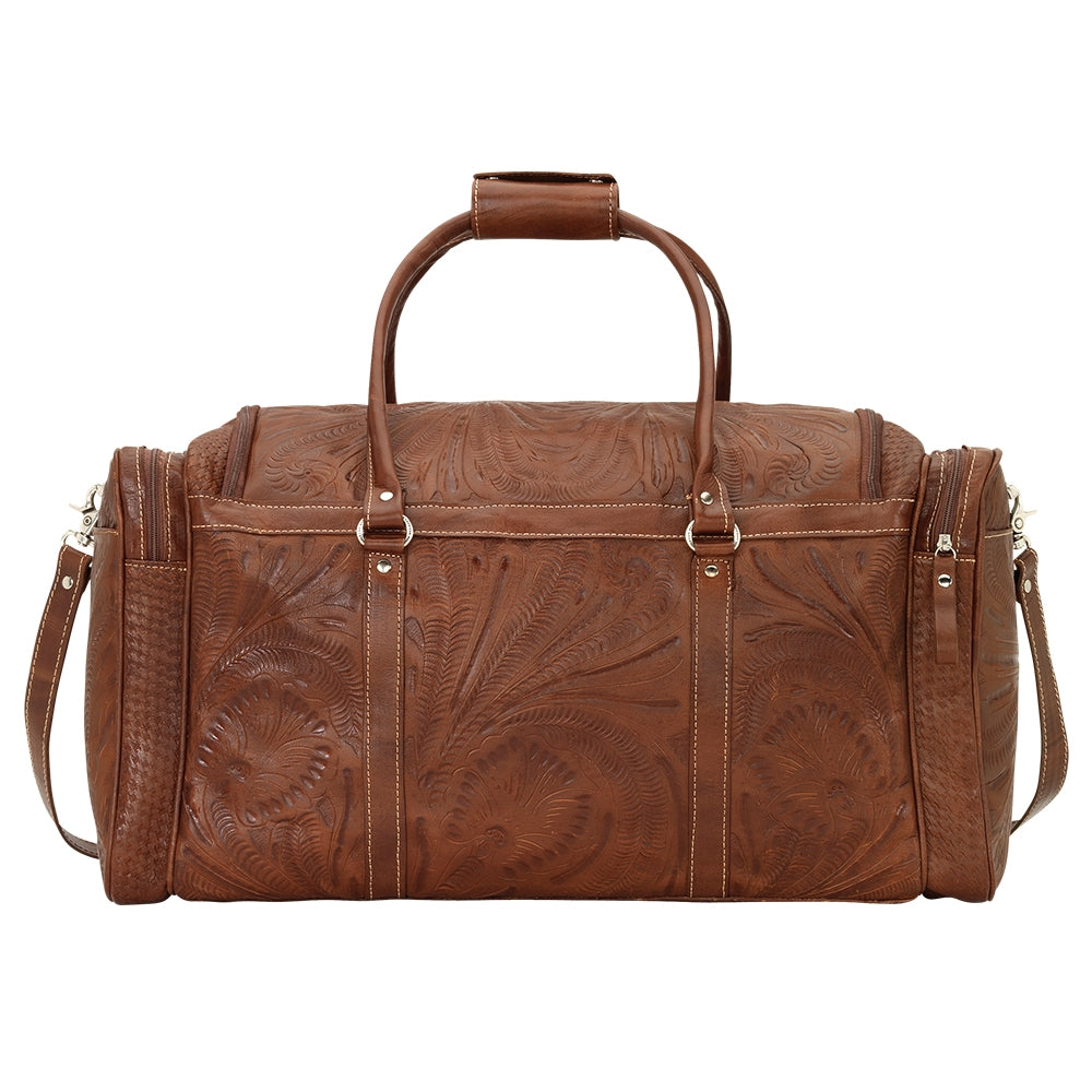 American West Classic Travel Zip Around Duffle Bag With Front Pouch And Side Zipper Pockets