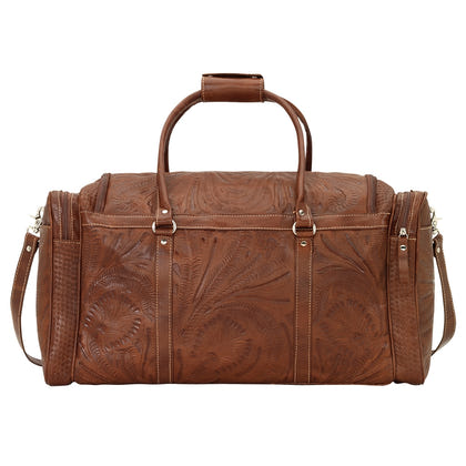 American West Classic Travel Zip Around Duffle Bag With Front Pouch And Side Zipper Pockets