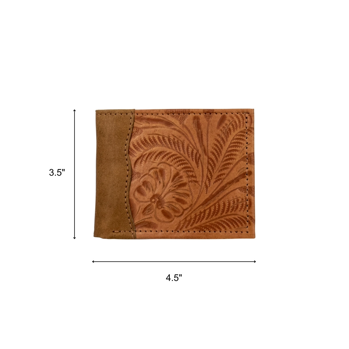 American West Waxed Leather Mens Bi-Fold Wallet