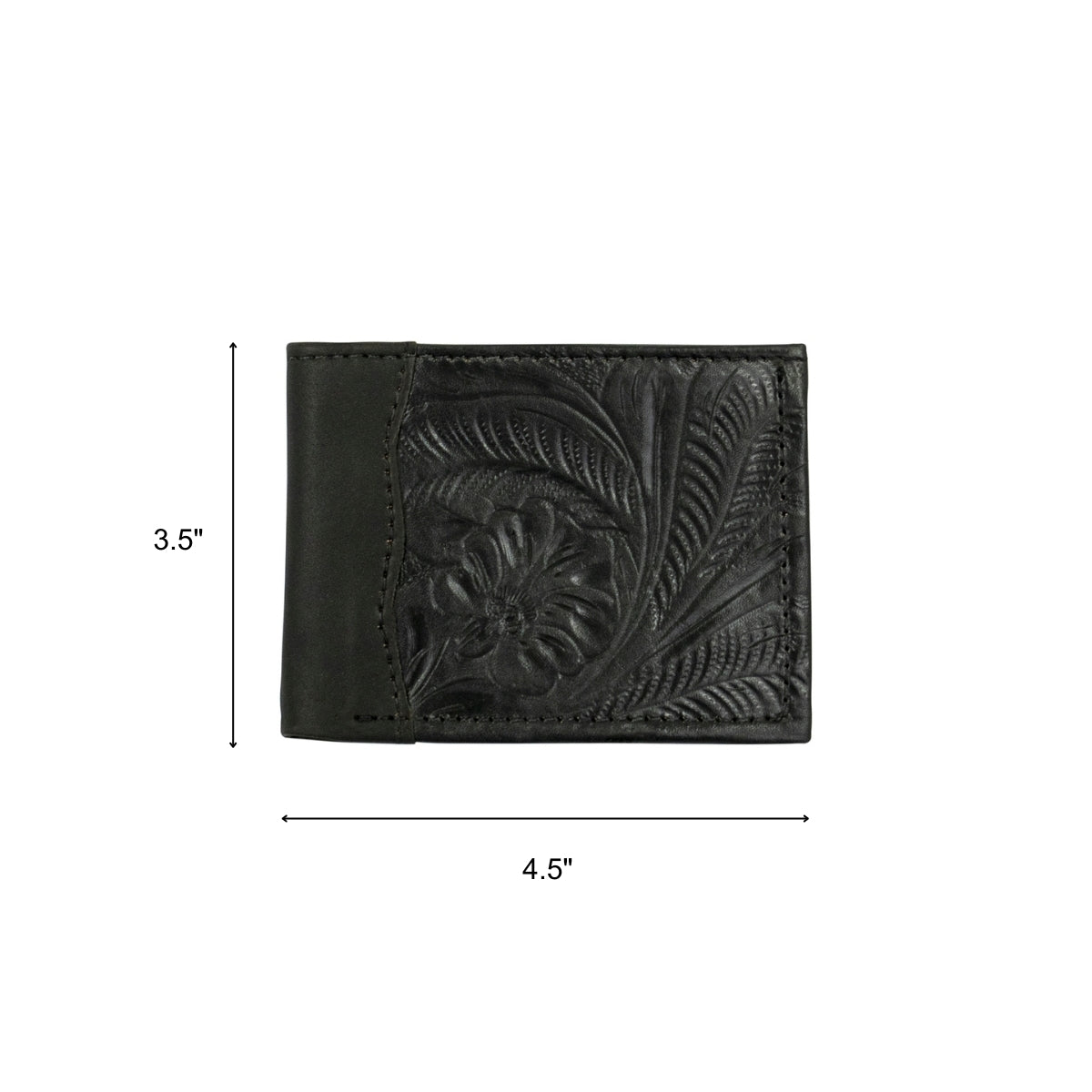 American West Waxed Leather Mens Bi-Fold Wallet