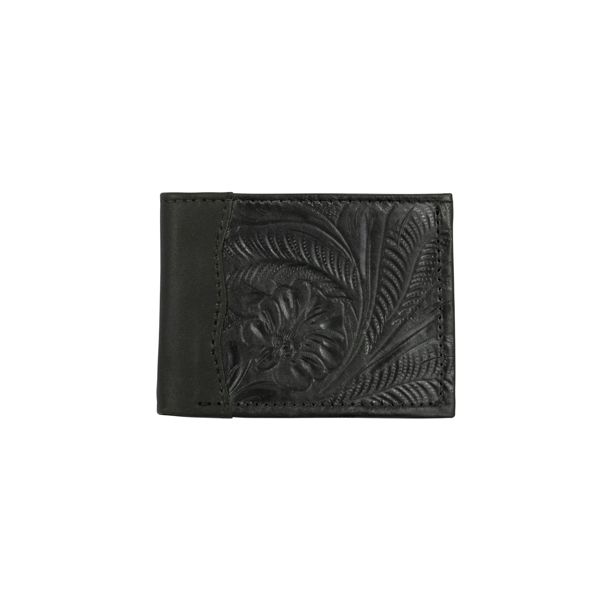 American West Waxed Leather Mens Bi-Fold Wallet