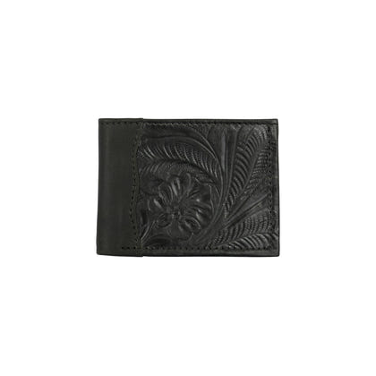 American West Waxed Leather Mens Bi-Fold Wallet