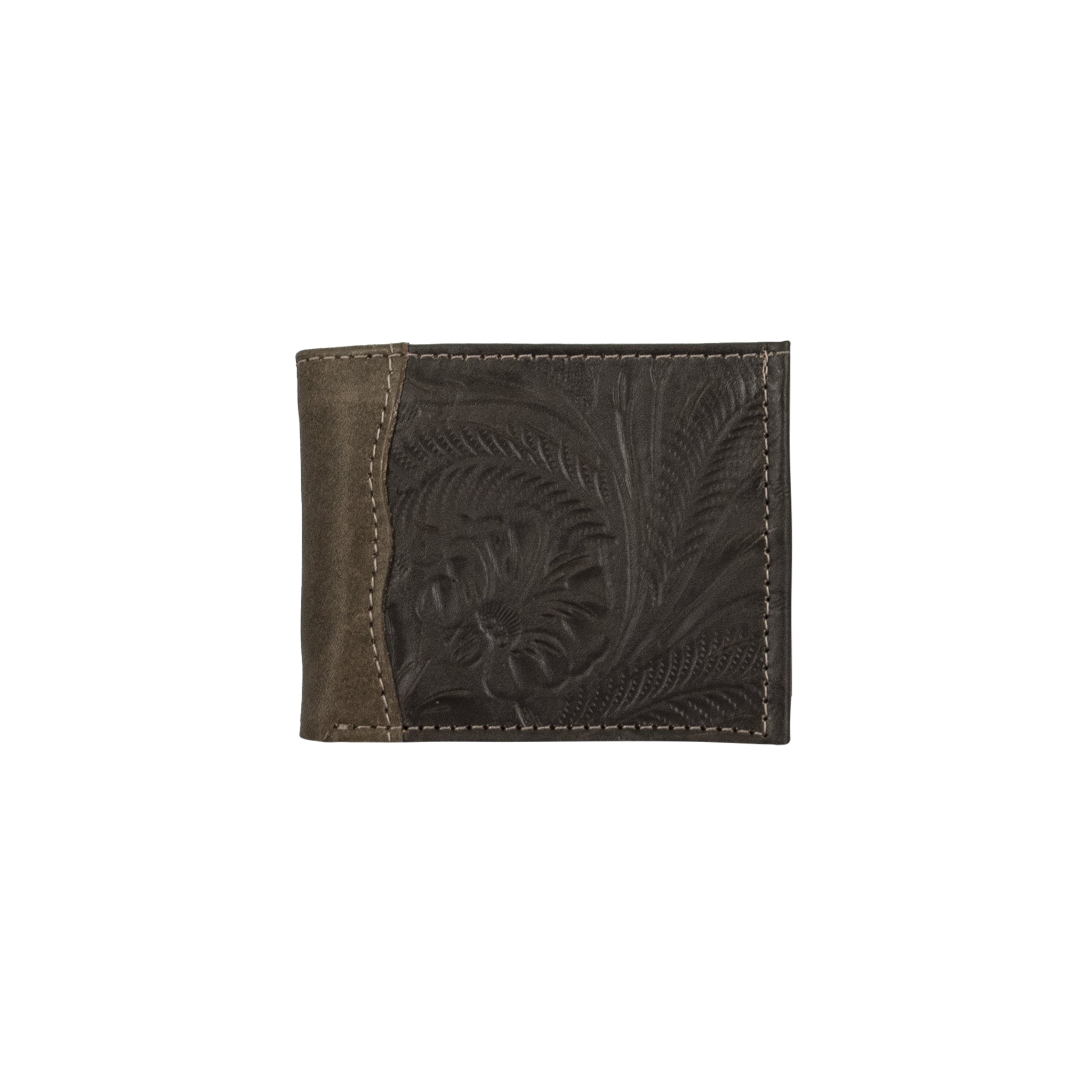 American West Waxed Leather Mens Bi-Fold Wallet