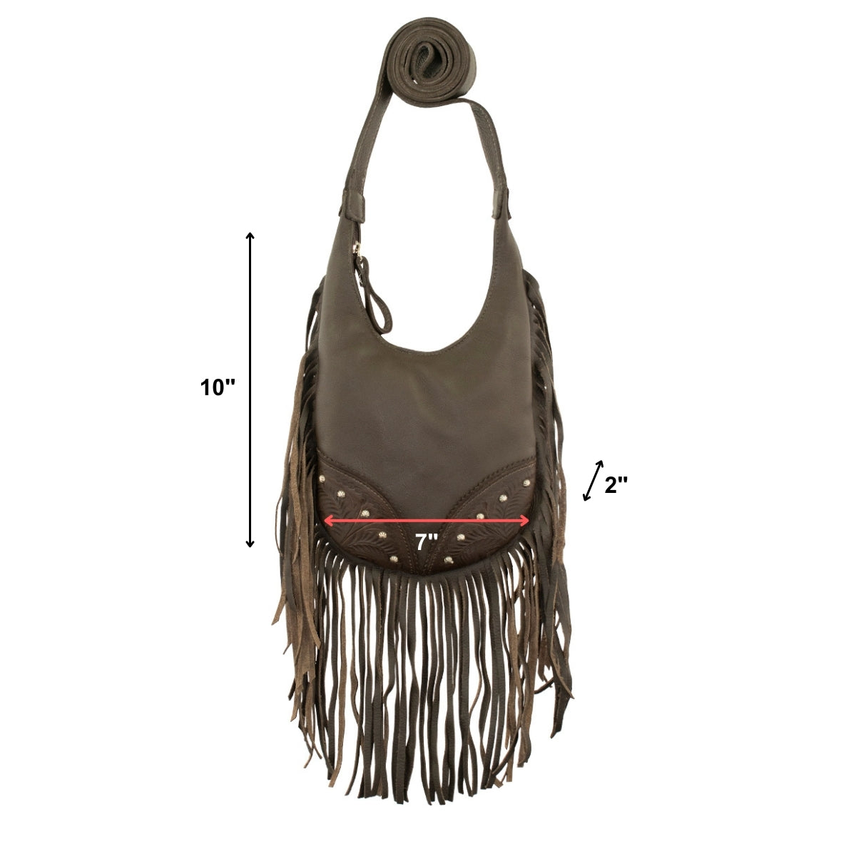 American West Fringed Cowgirl Crossbody with Fringe