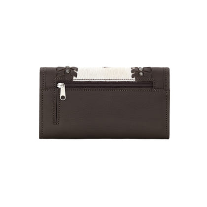 American West Cowtown Hair-On Ladies Tri-Fold Wallet