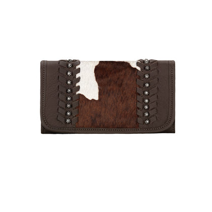 American West Cowtown Hair-On Ladies Tri-Fold Wallet