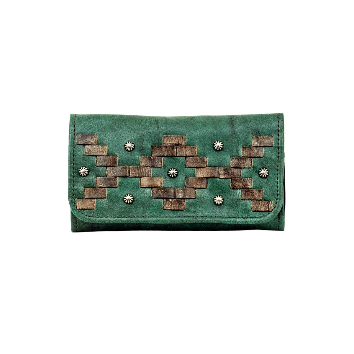 American West Tribal Weave Ladies Tri-Fold Wallet