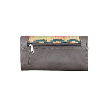 American West Santa Fe Woven Tapestry Ladies Tri-Fold Wallet