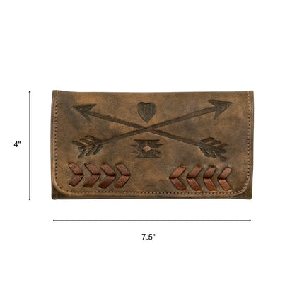 American West Freindship Arrows Tri-Fold Wallet