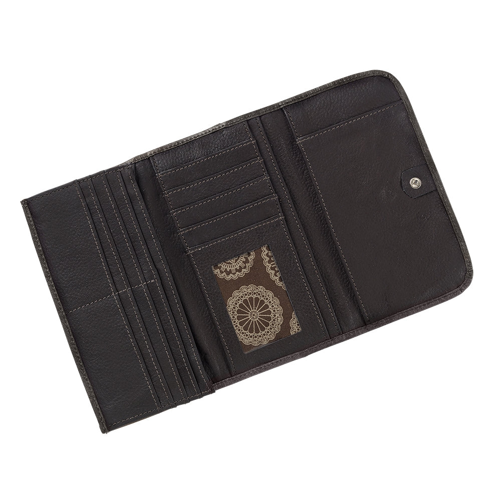 American West Ladies Tri-Fold Wallet